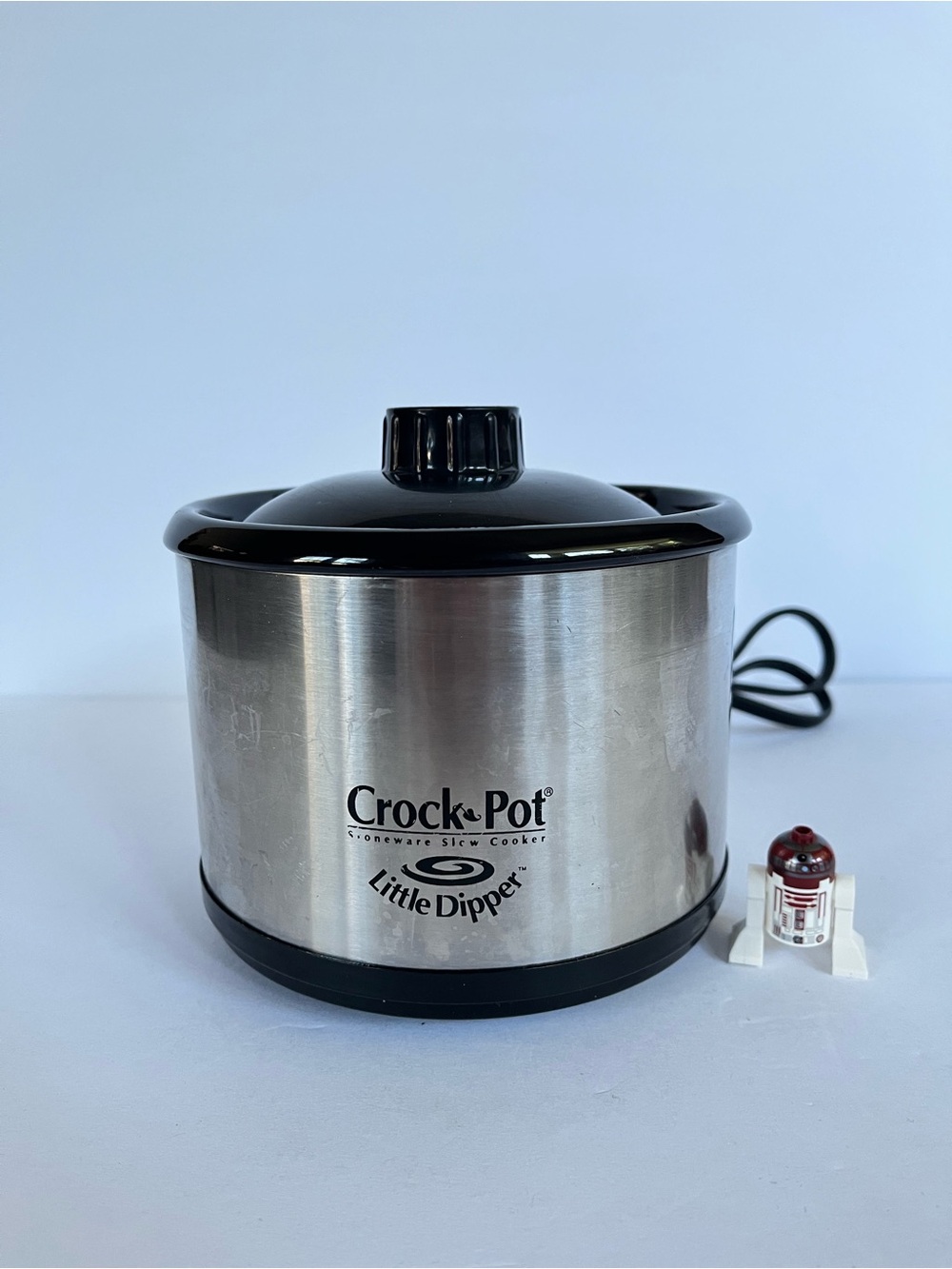 Crock-Pot Little Dipper Mini Slow Cooker - Stainless Steel with Black Lid